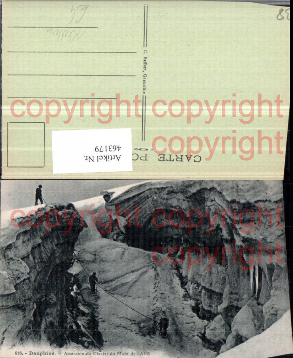 463179,Rhone-Alpes Isere Glacier du Mont de Lans Gletscher Kletterer