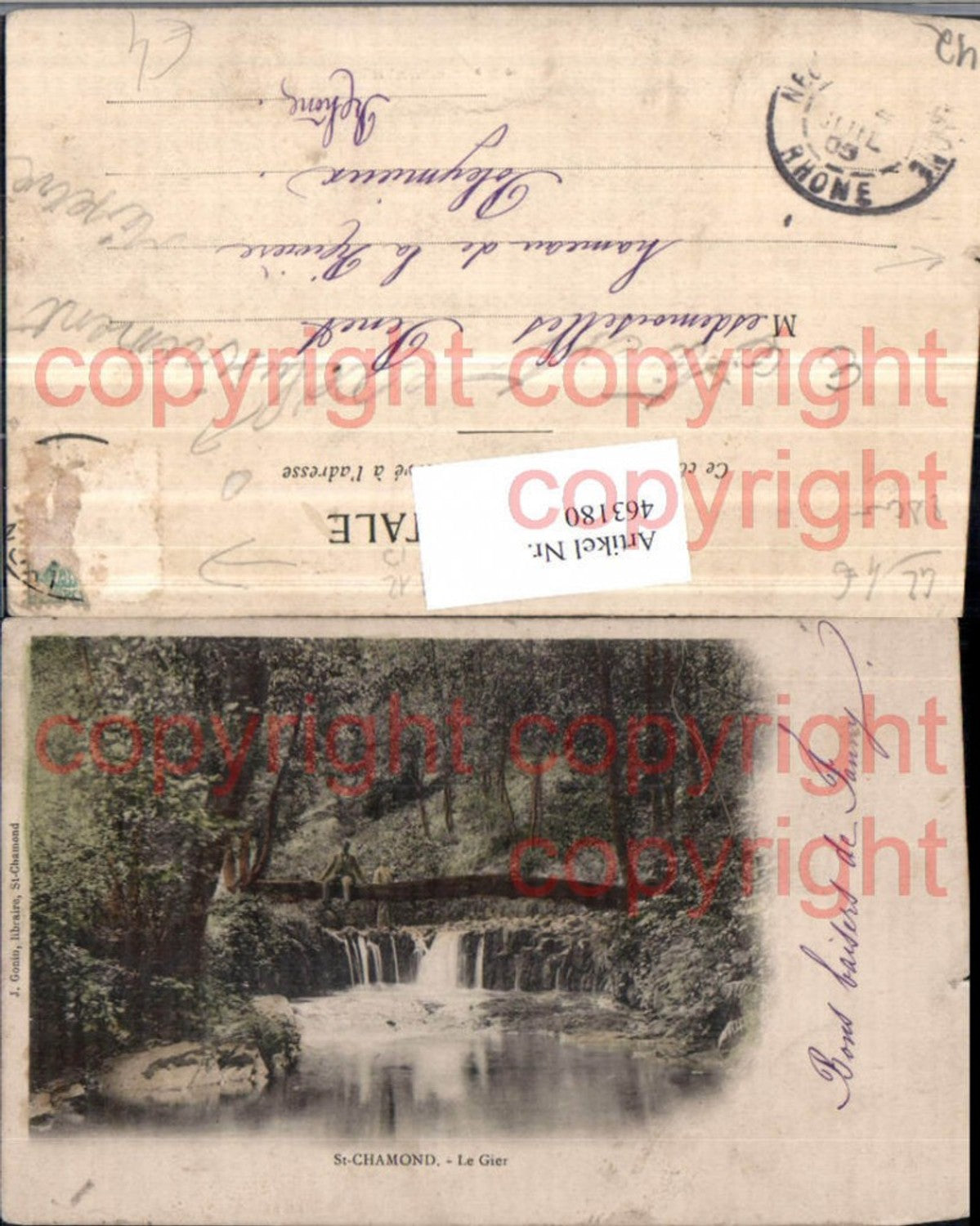 463180,Rhone-Alpes Loire St-Chamond Le Gier Fluss Wasserfall