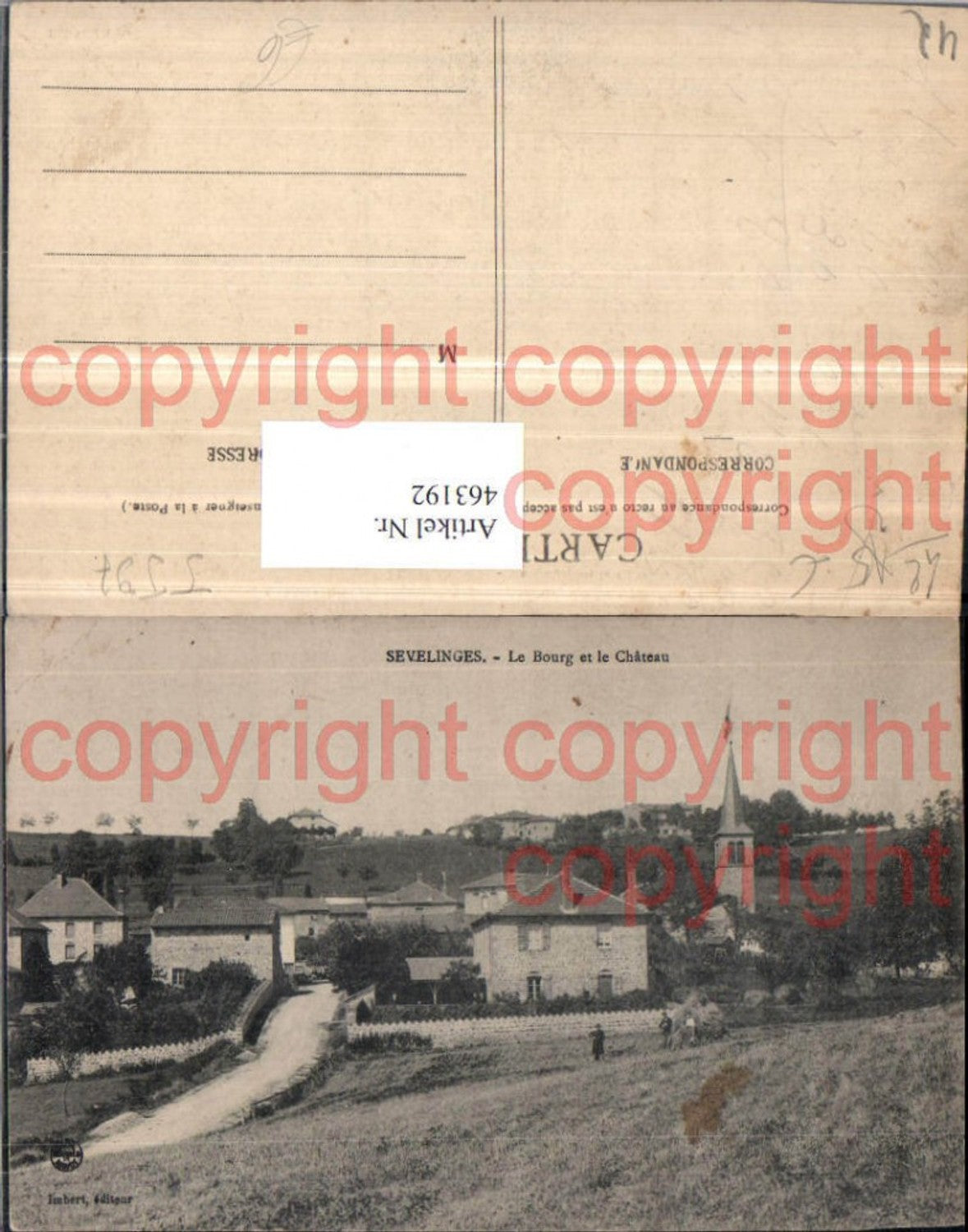 463192,Rhone-Alpes Loire Sevelinges Le Bourg et le Chateau Teilansicht