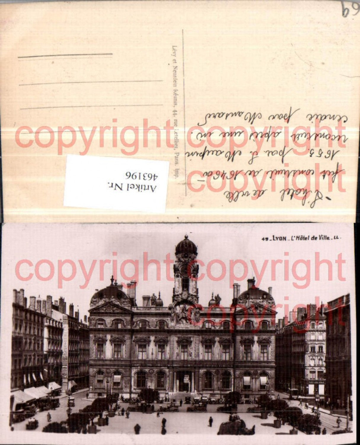 463196,Rhone-Alpes Rhone Lyon Hotel de Ville Rathaus