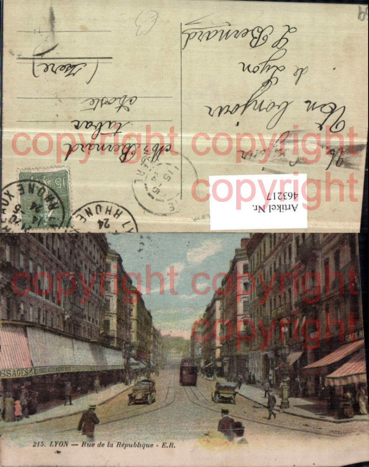 463217,Rhone-Alpes Rhone Lyon Rue Republique Straßenansicht