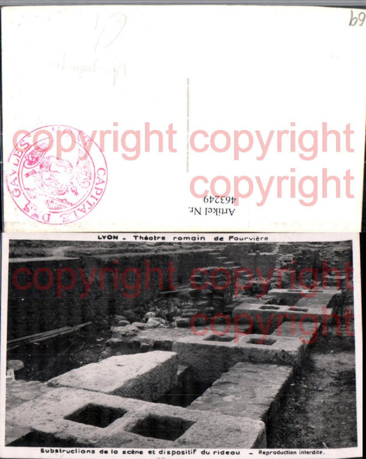 463249,Rhone-Alpes Rhone Lyon Theatre romain Fourviere Amphitheater Ausgrabungen