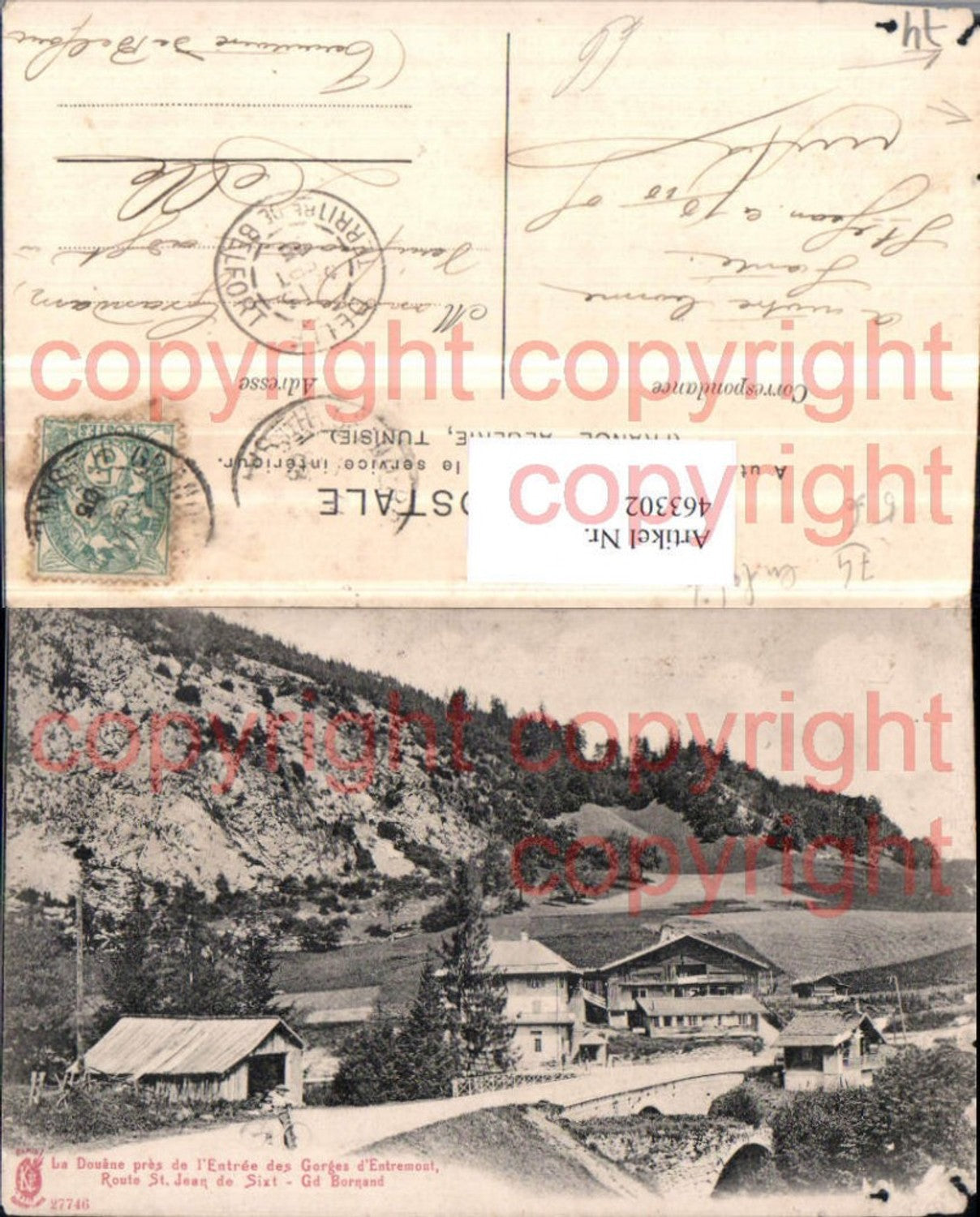 463302,Rhone-Alpes Haute-Savoie Route St-Jean de Sixt La Douane Brücke