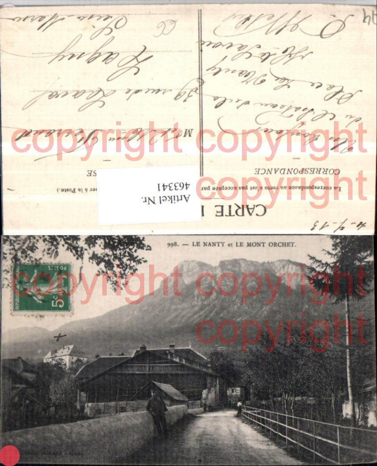 463341,Rhone-Alpes Haute-Savoie Nanty et Le Mont Orchet Straßenpartie Bergkulisse