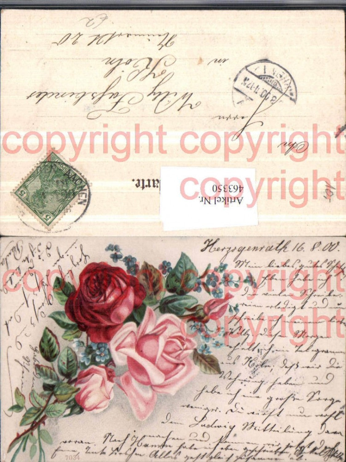 463350,Künstler AK Rosen Knospe Blumen