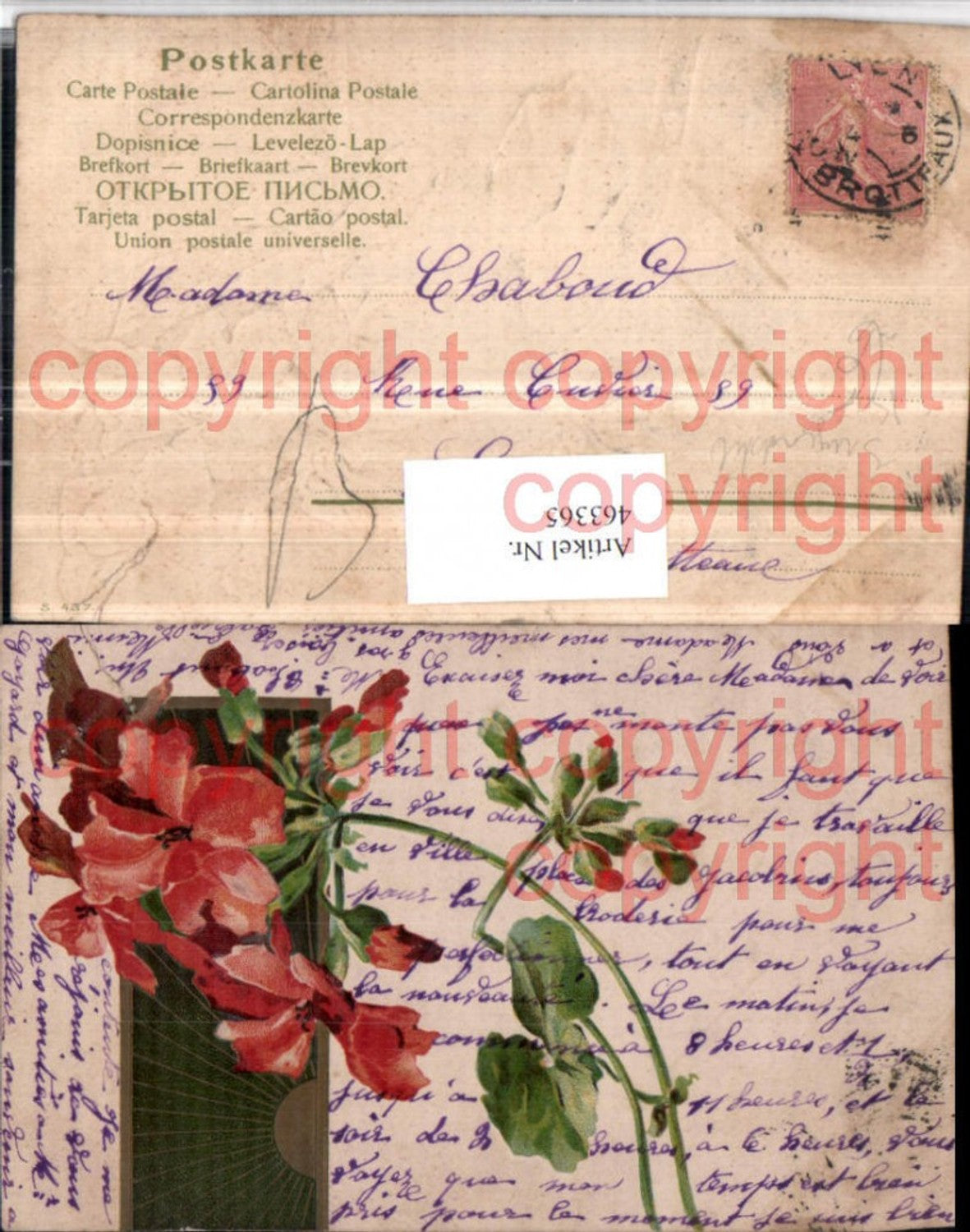 463365,Jugendstil Präge Künstler AK Blumen Sonne