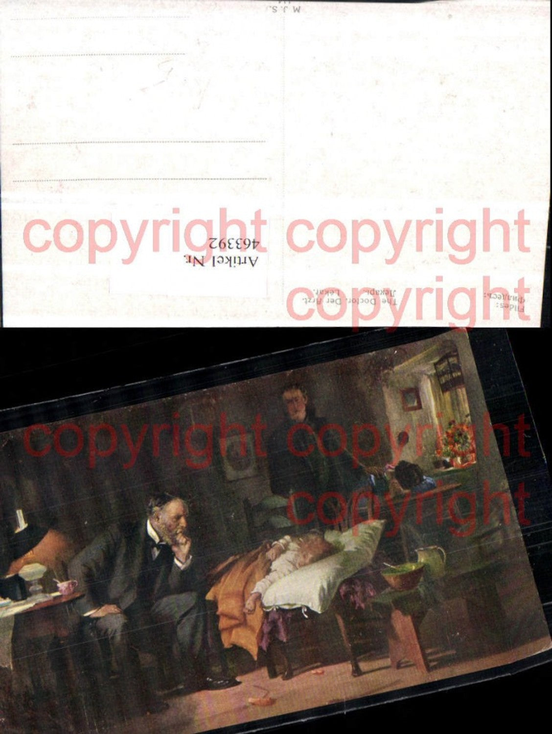 463392,Künstler AK Fildes Doctor Arzt Krankes Kind