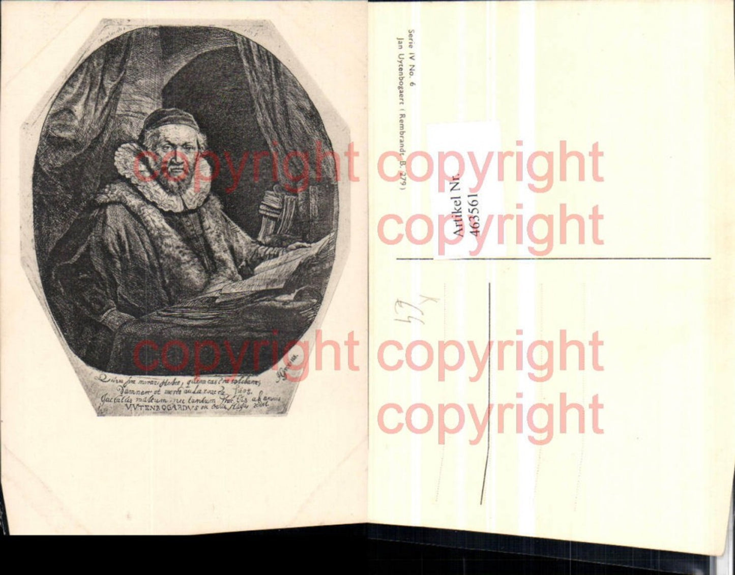 463561,Künstler AK Rembrandt Jan Uytenbogaert Halskrause