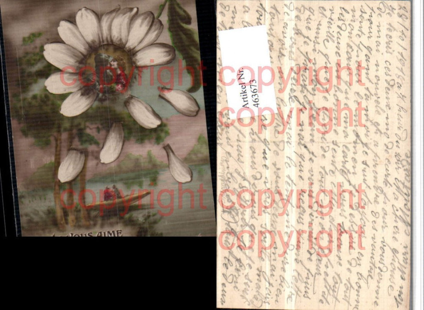 463673,Fotomontage Surrealismus Liebe Paar Passepartout Margerite Blume