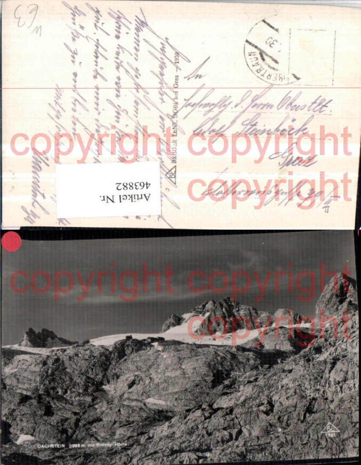 463882,Dachstein Simony-Hütte Berghütte b. Hallstatt Bergkulisse