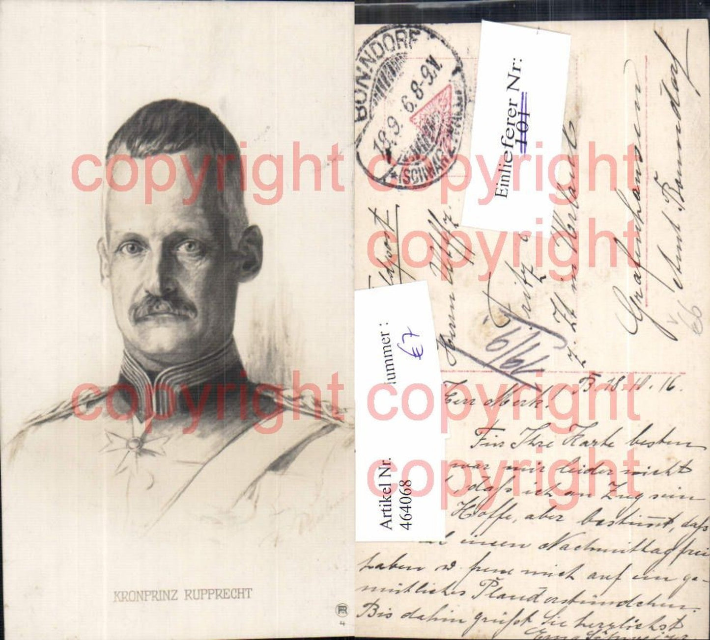 464068,Kronprinz Rupprecht von Bayern Uniform Adel Monarchie Deutschland pub RPH 4