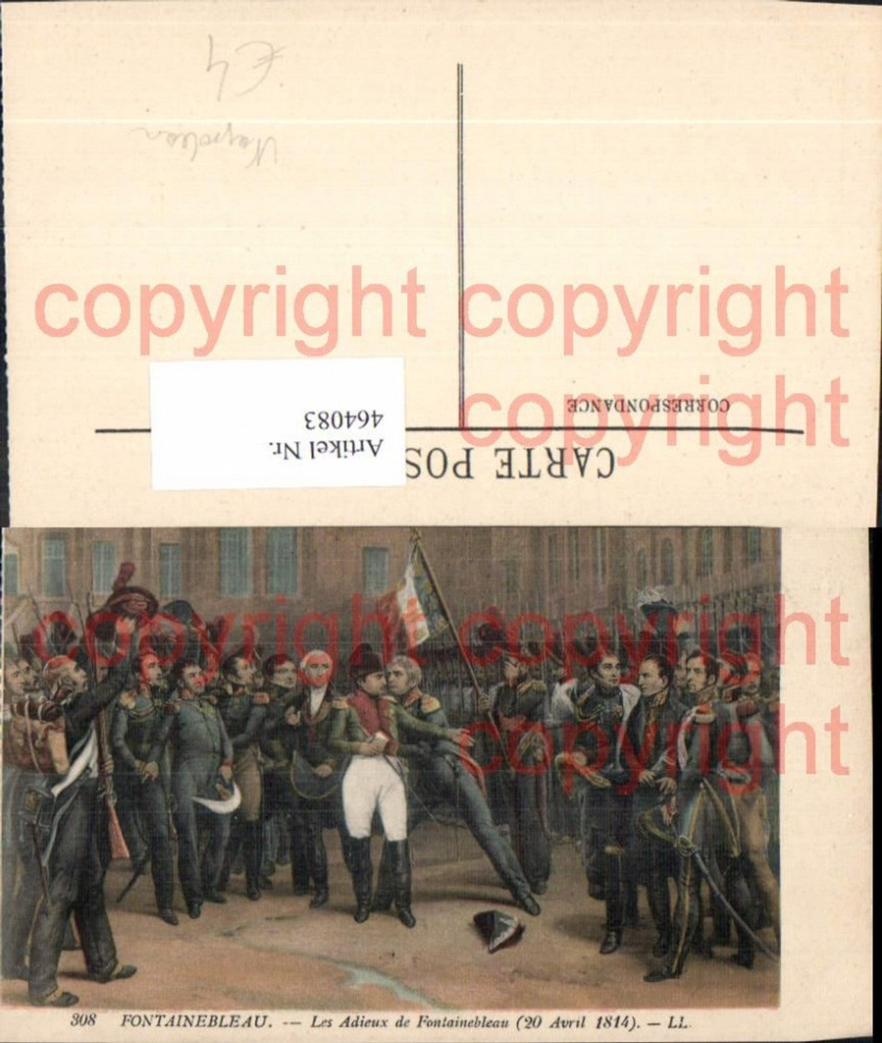 464083,Künstler Ak Fontainbleau Napoleon 1814 Politiker Politik