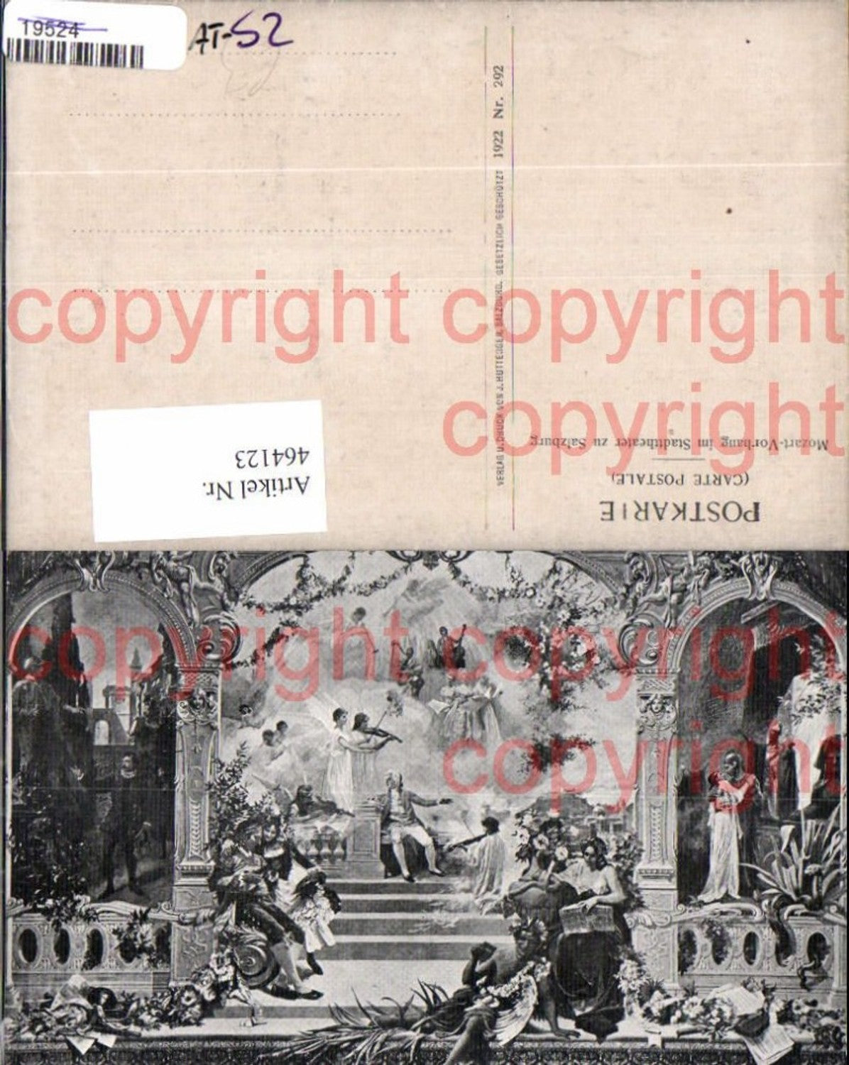 464123,Künstler Ak Mozart Vorhang i. Stadttheater Salzburg Komponist