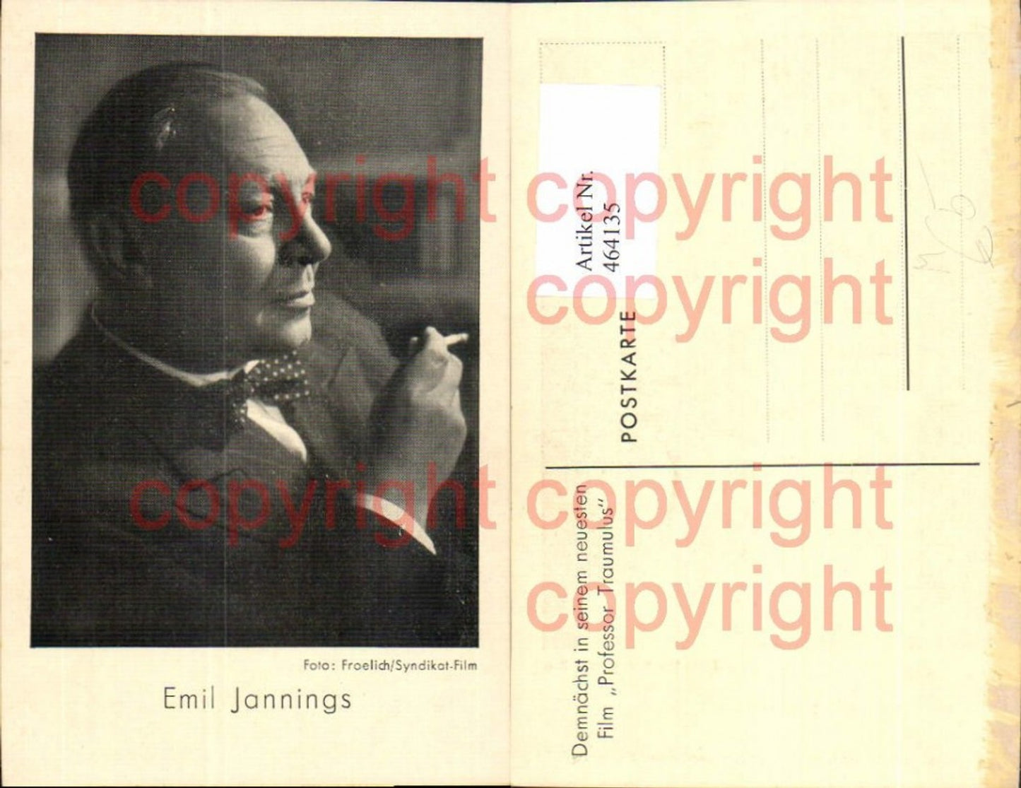 464135,Schauspieler Emil Jannings Rauchen