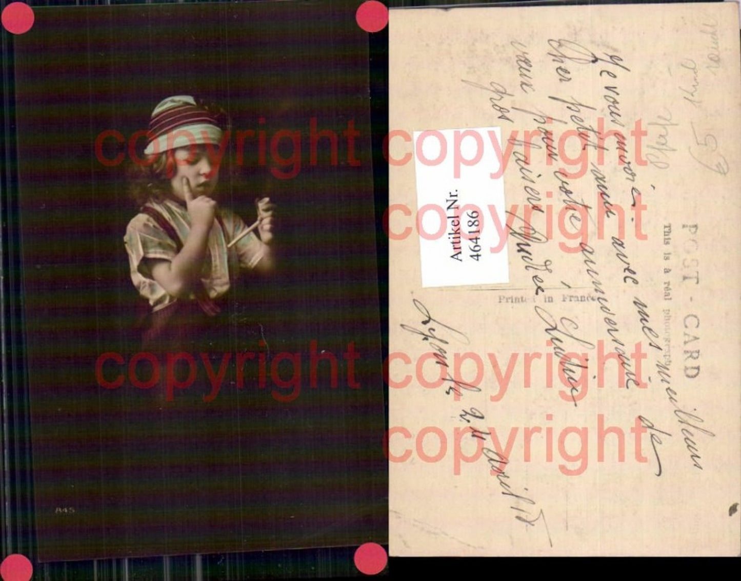 464186,Kind Edwardian Child Bub m. Peife Rauchen