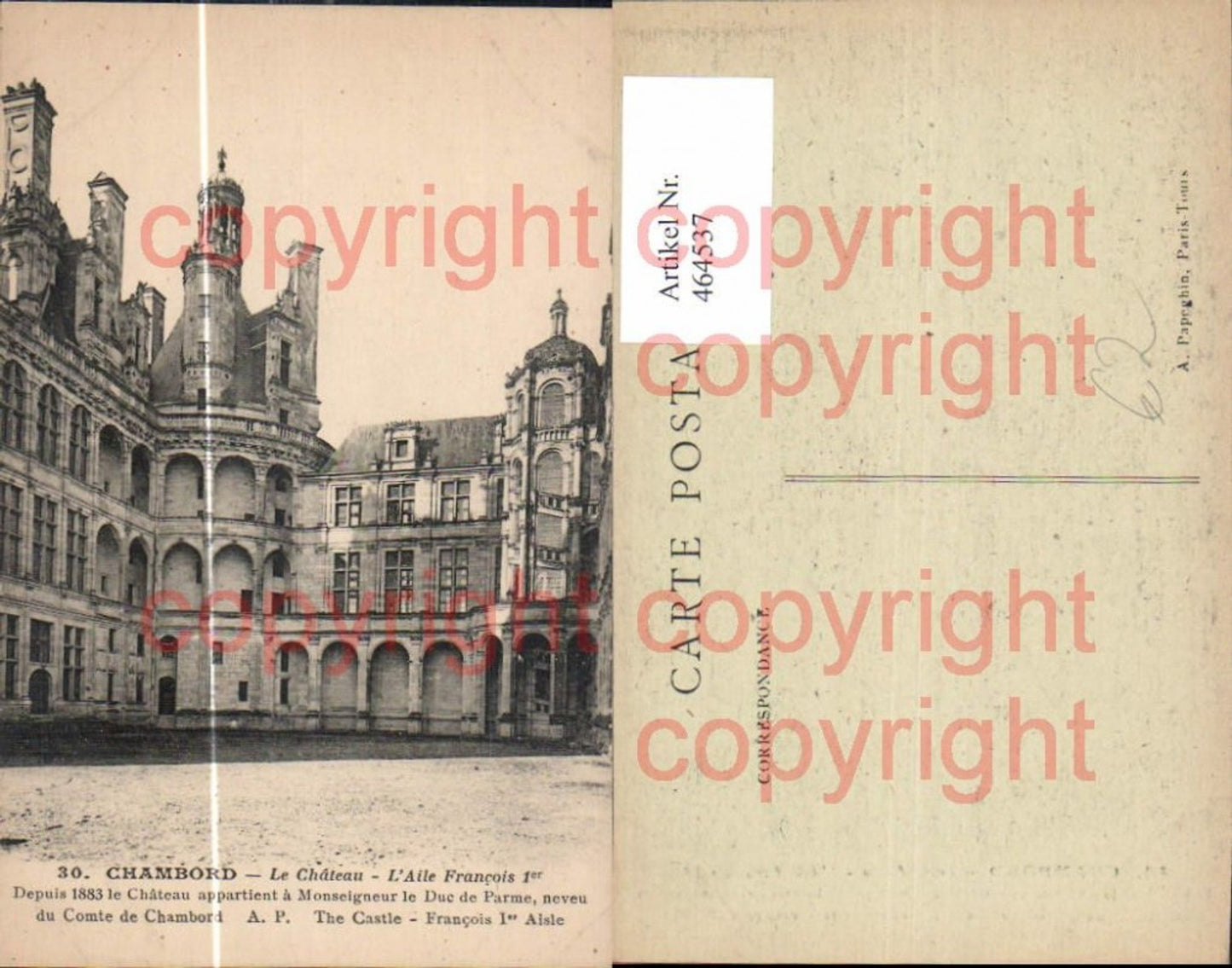 464537,Schloss Chambord Le Chateau L Aile Francois 1er