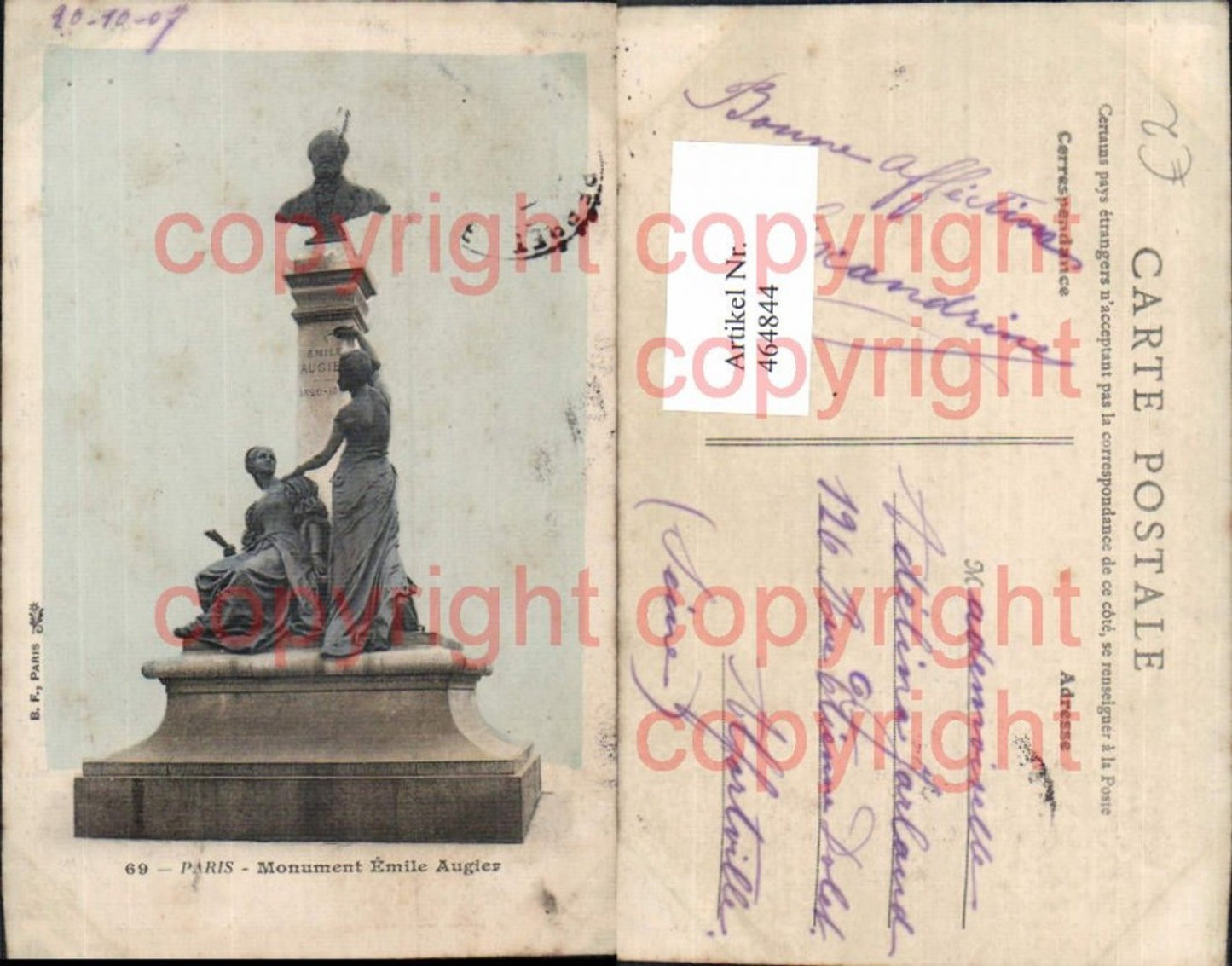 464844,Paris Statue Monument Emile Augier