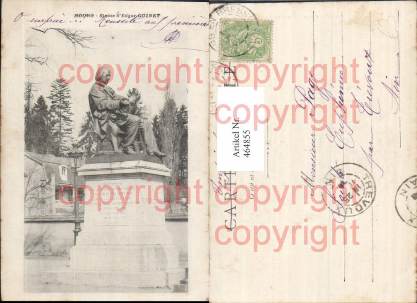 464855,Bourg Statue d Edgar Quinet Monument