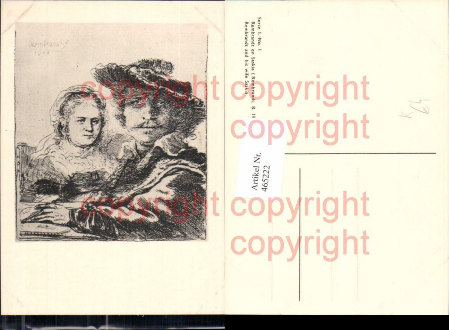 465222,Künstler Ak Rembrandt and his wife Saskia Kunst Wissenschaft