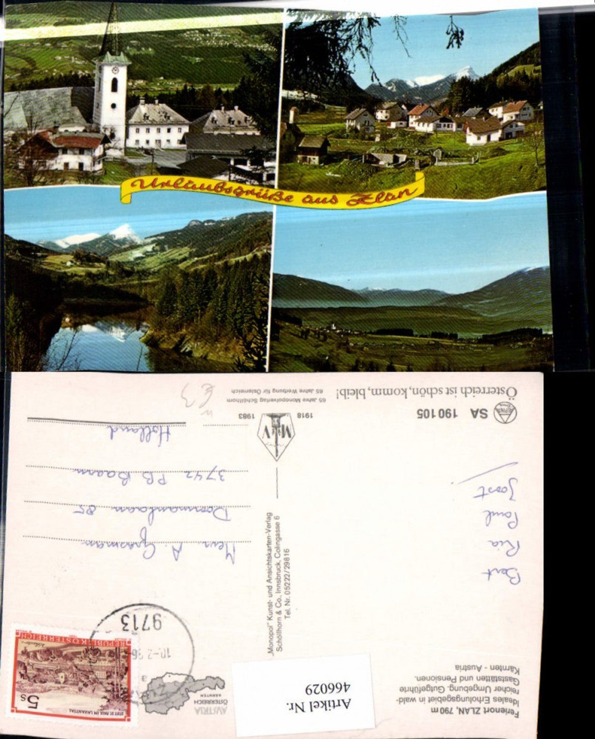 466029,Zlan b. Stockenboi Teilansicht Kirche See Mehrbildkarte