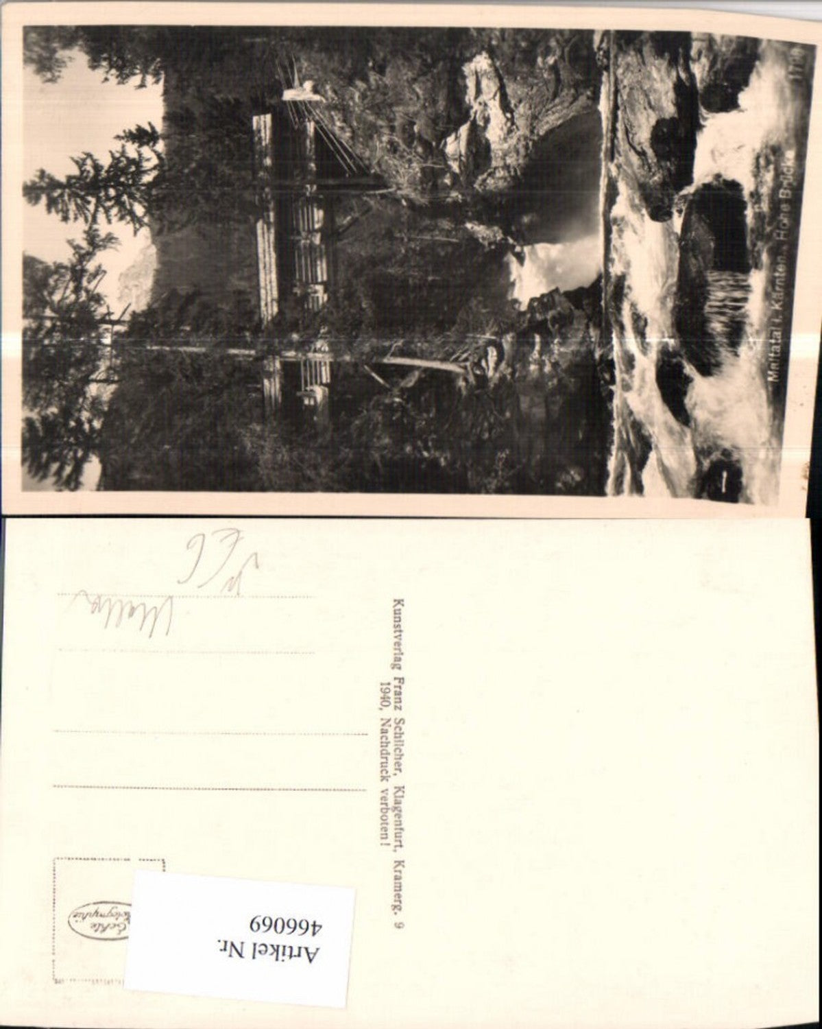 466069,Maltatal b. Malta Hohe Brücke pub Franz Schilcher 1798