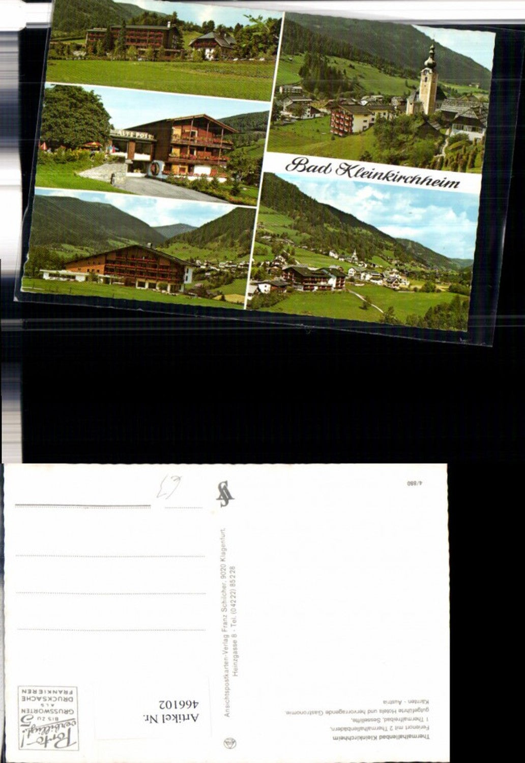 466102,Bad Kleinkirchheim Totale Kirche Hotels Mehrbildkarte