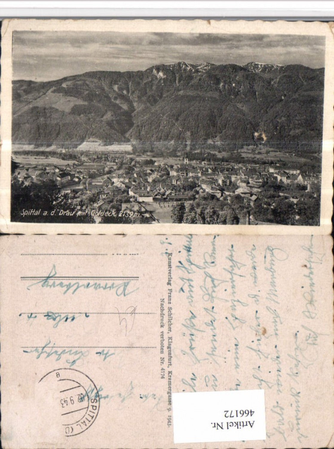 466172,Spittal an d. Drau Totale m. Goldeck Bergkulisse