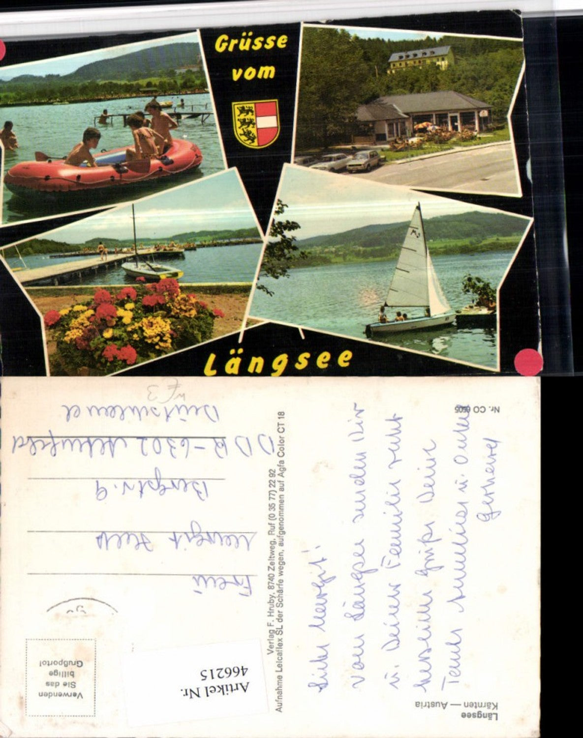 466215,Längsee See b. St. Veit Segelboot Schlauchboot Mehrbildkarte