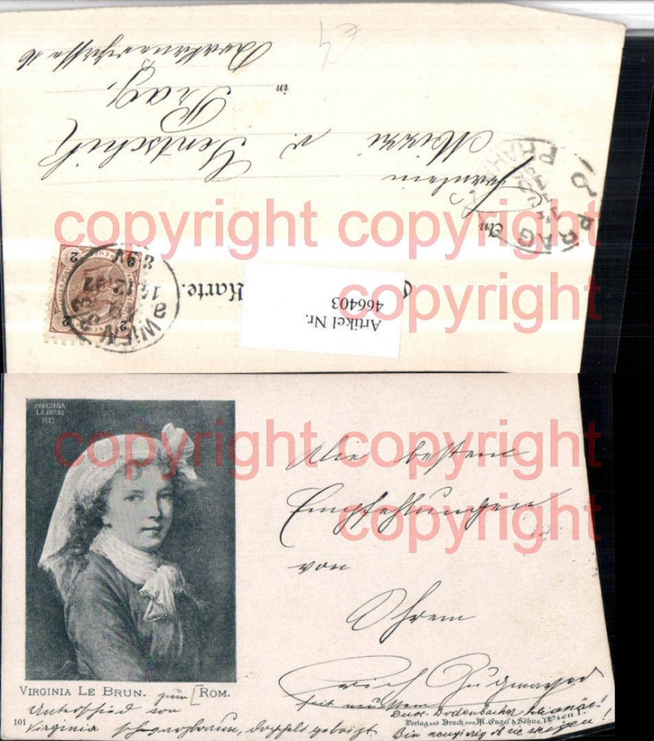 466403,Künstler AK Virginia le Brun Kind Mädchen Portrait