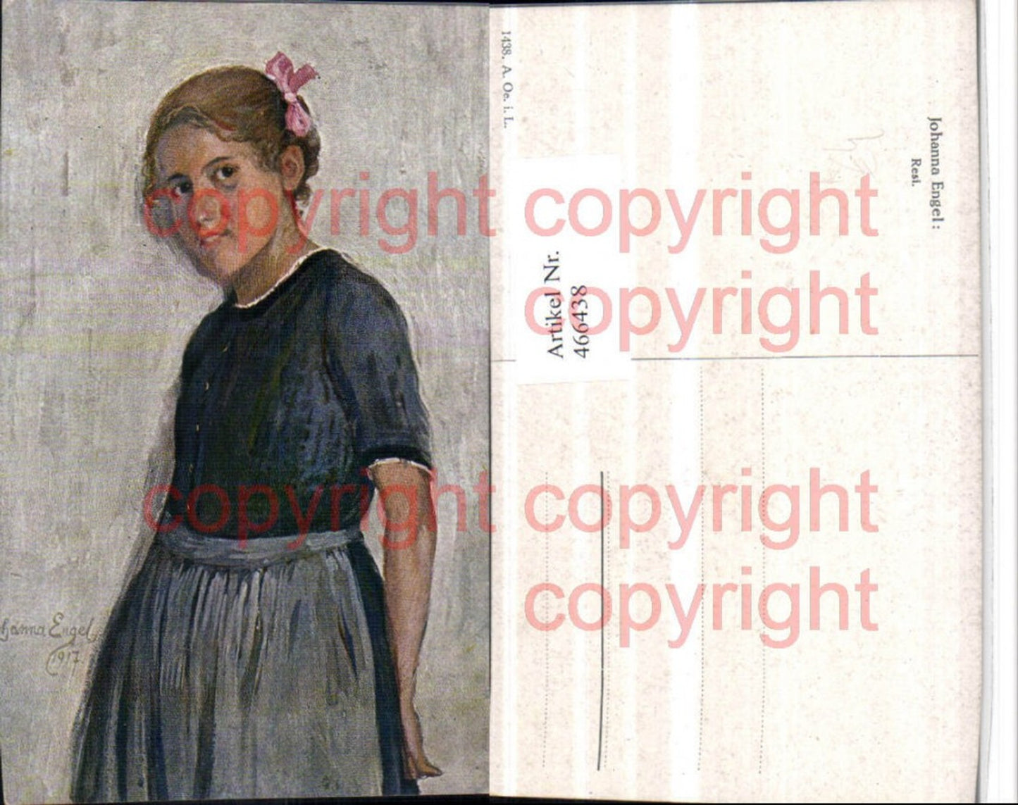 466438,Künstler AK Johanna Engel Resi Kind Mädchen Portrait