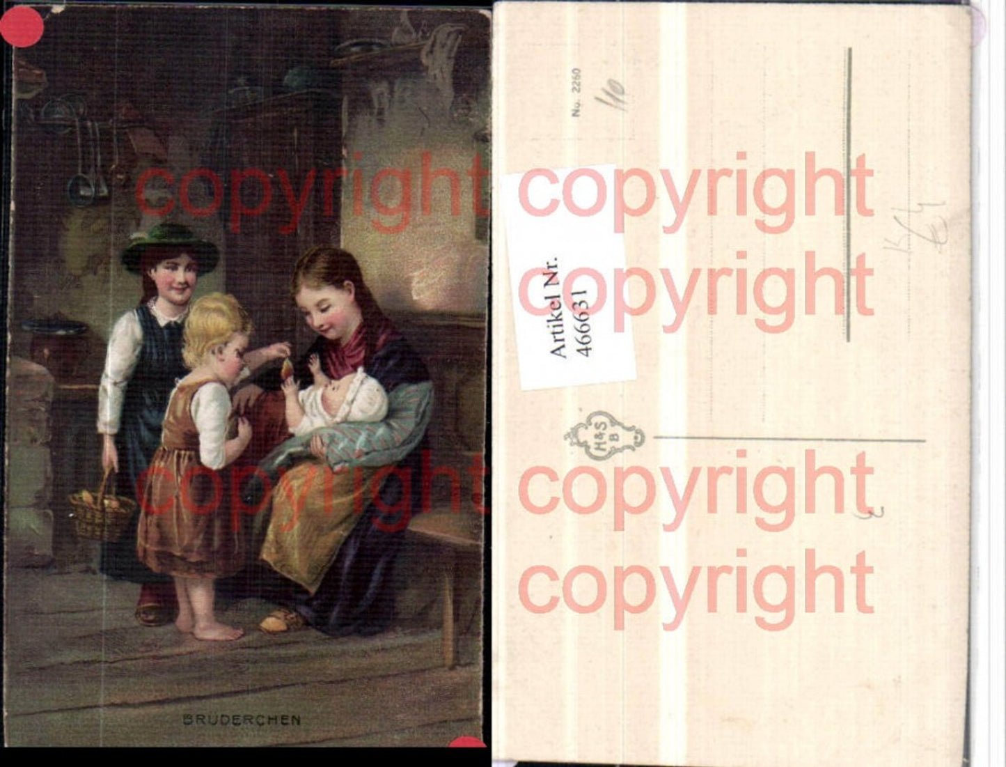 466631,Künstler AK Brüderchen Kinder Baby