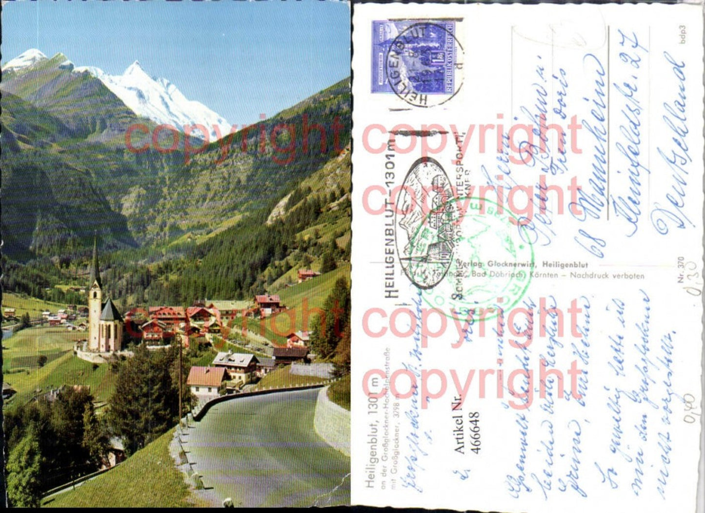466648,Heiligenblut Totale m. Großglockner Bergkulisse