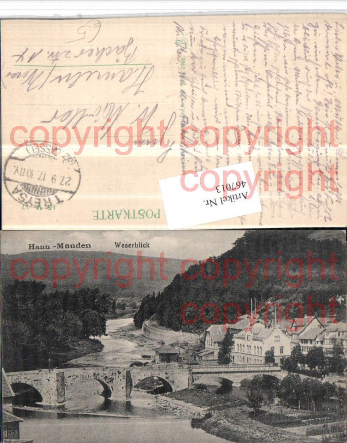 467013,Hannoversch Münden Weserblick Fluss Brücke