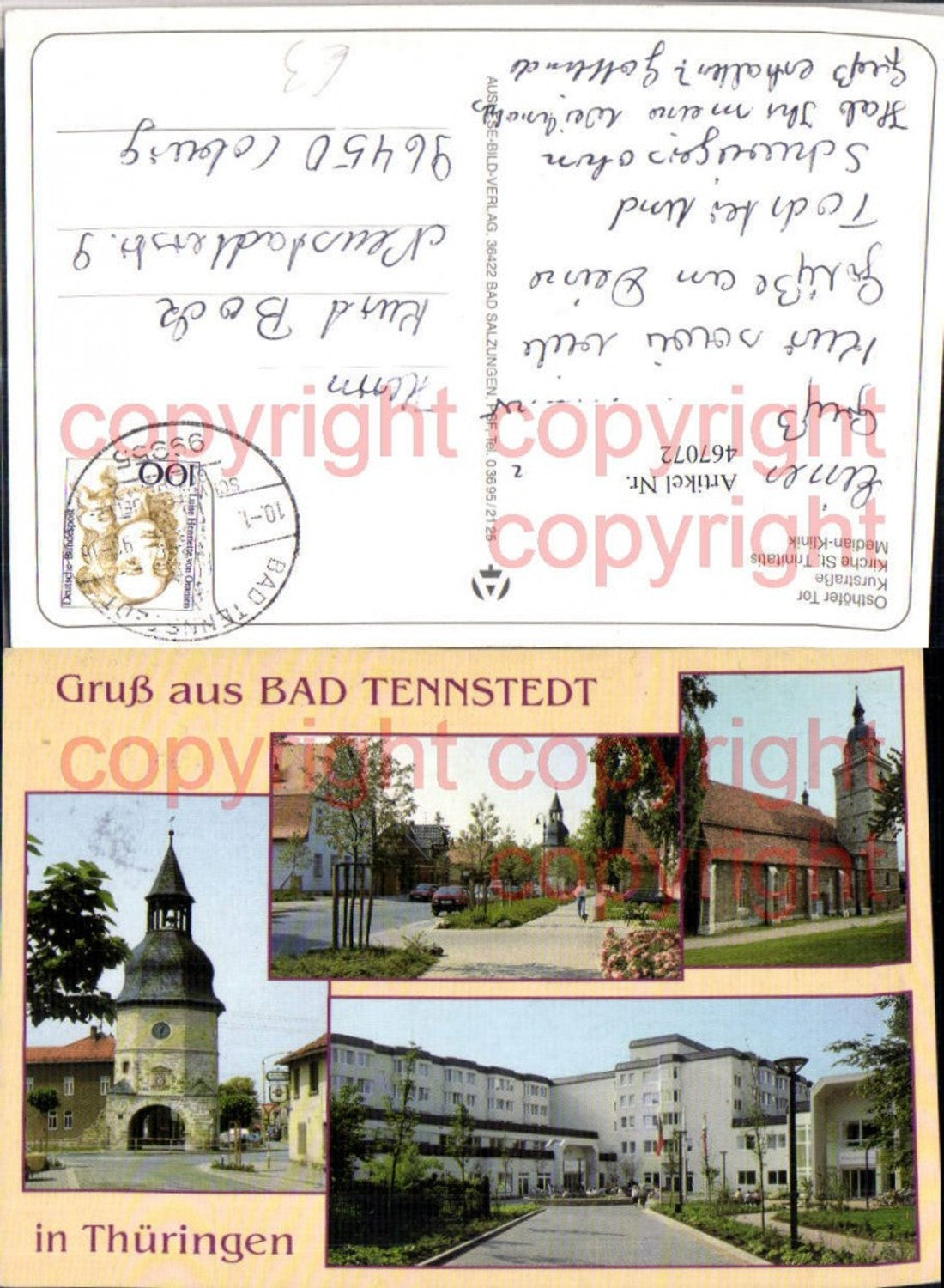 467072,Bad Tennstedt Median-Klinik Kirche Turm Mehrbildkarte