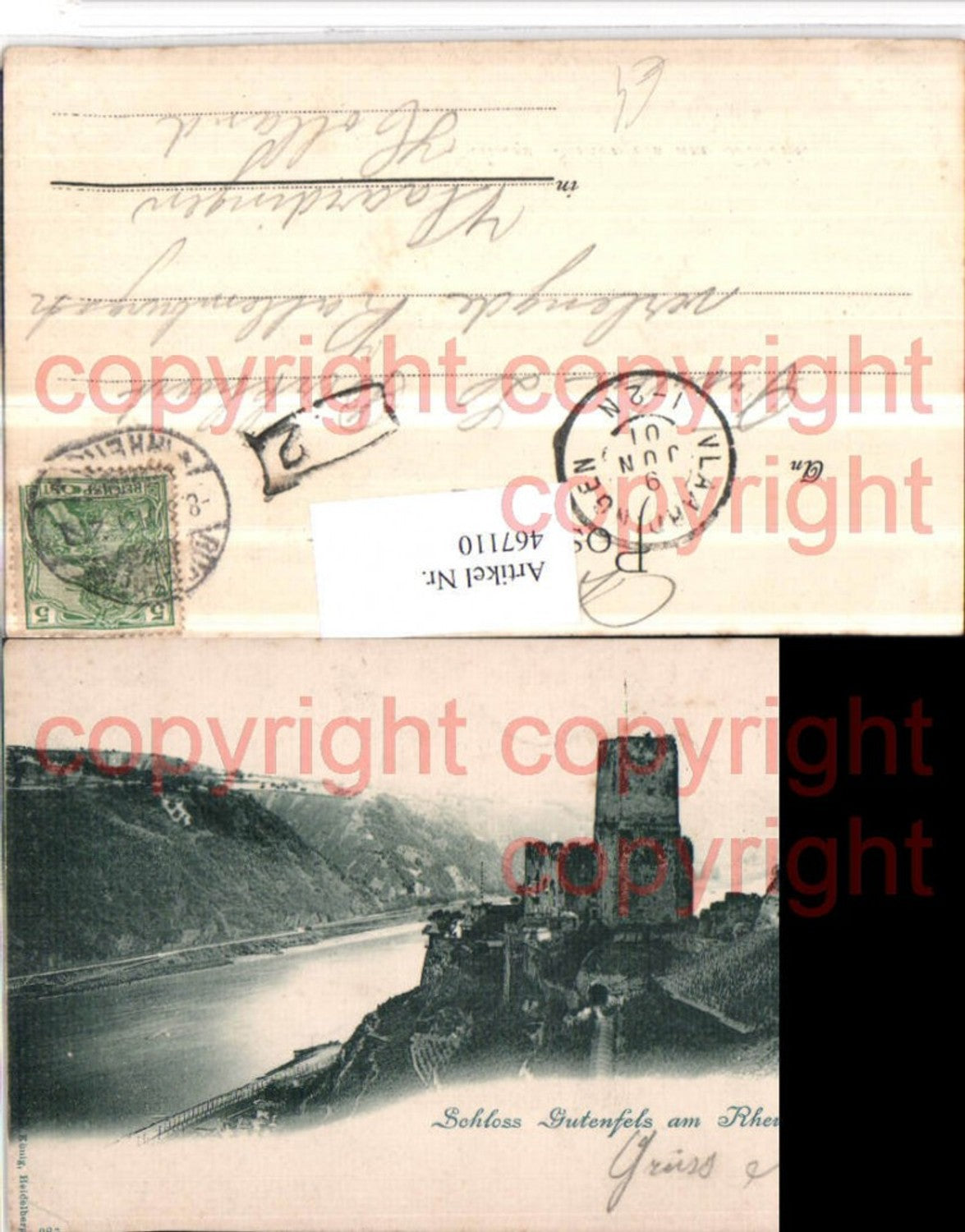 467110,Schloss Burg Gutenfels am Rhein b. Kaub