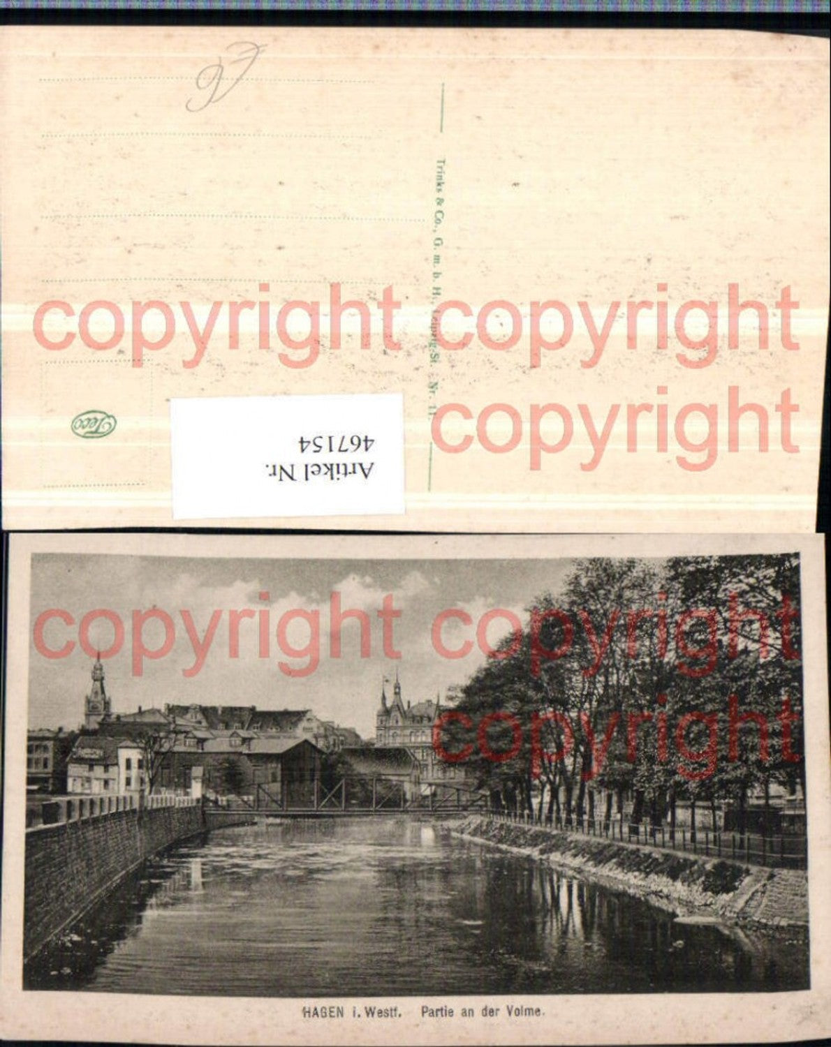 467154,Hagen Partie an d. Volme Fluss Brücke