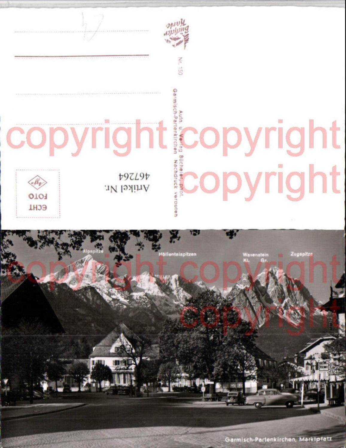 467264,Garmisch-Partenkirchen Marktplatz Bergkulisse