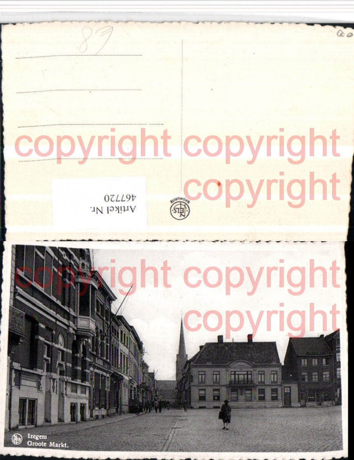 467720,Belgium Izegem Groote Markt Straßenansicht