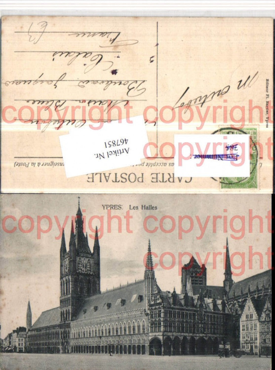 467851,Belgium Ypres Ypern Les Halles Tuchhallen Gebäude