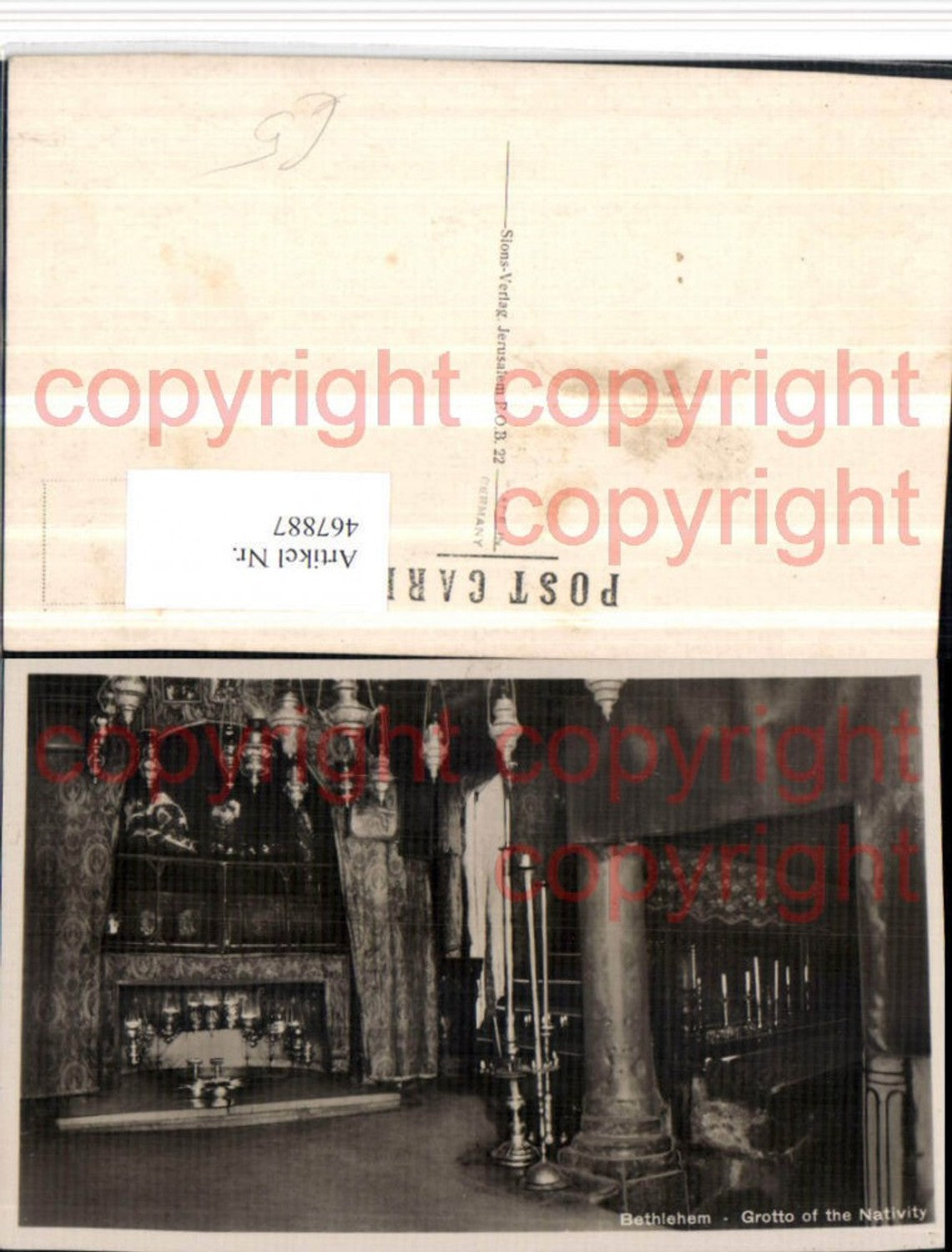 467887,Palästina Bethlehem Grotto of the Nativity Grotte
