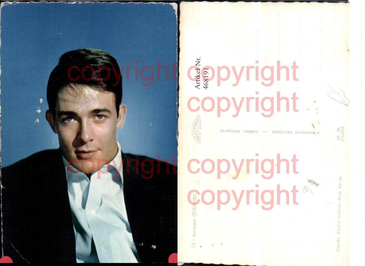 468191,Schauspieler Jacques Charrier Portrait