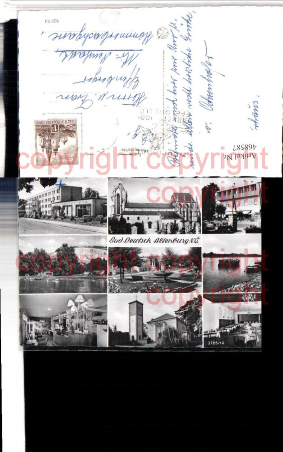468587,Bad Deutsch-Altenburg Kirche Brunnen Kurhaus Mehrbildkarte
