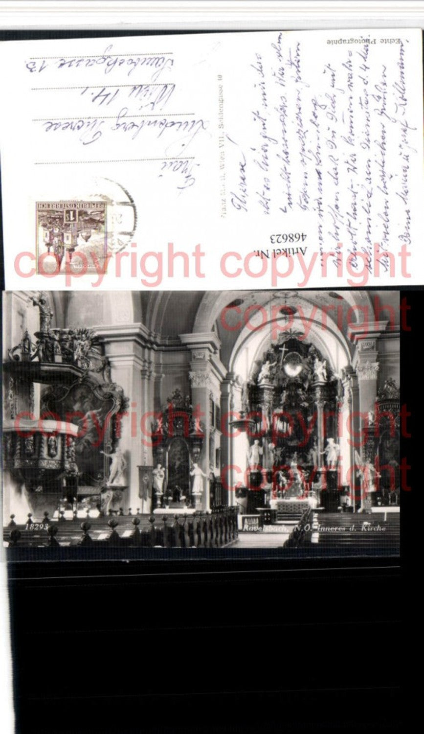 468623,Ravelsbach Kirche Innenansicht Kanzel