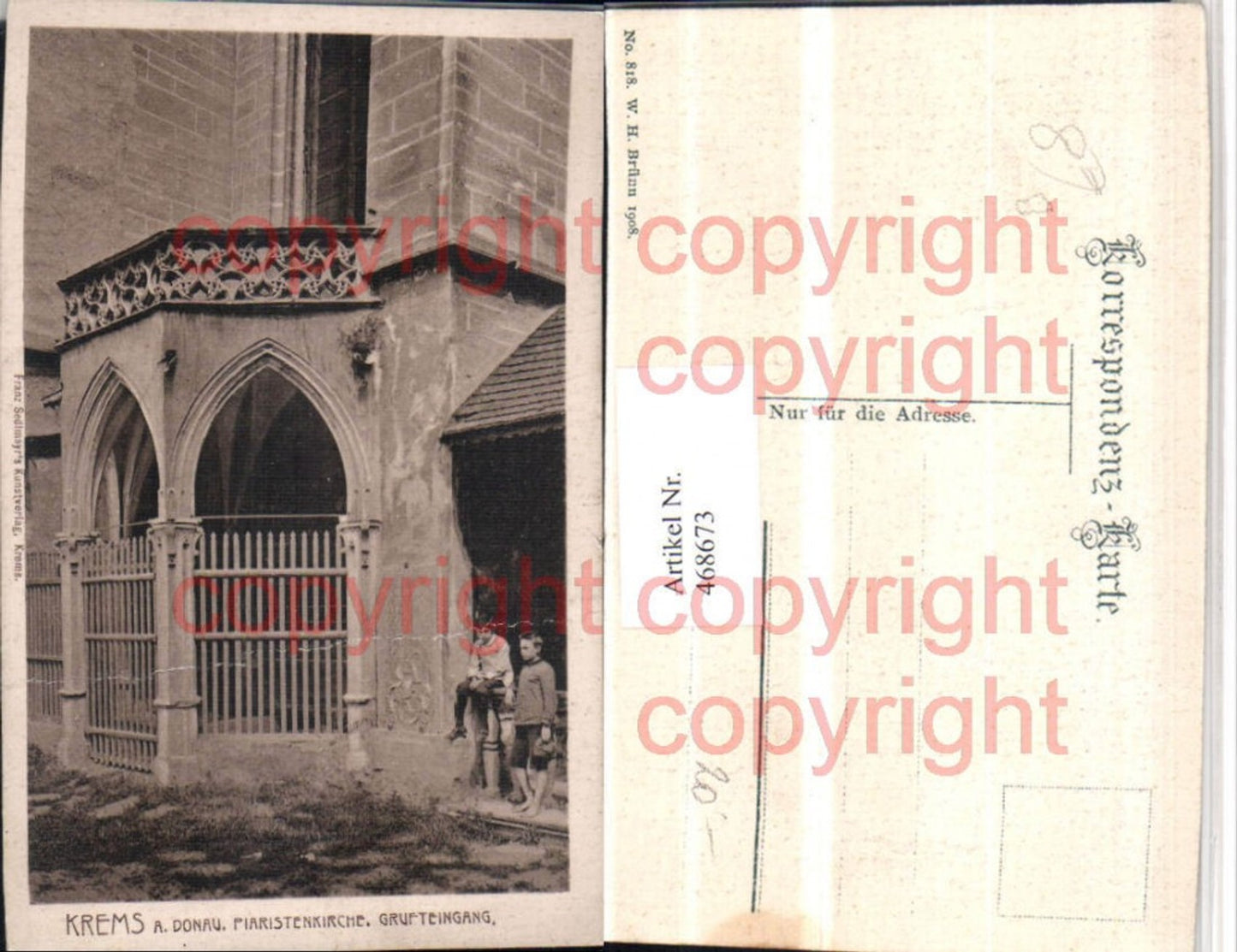 468673,Krems an d. Donau Piaristenkirche Grufteingang