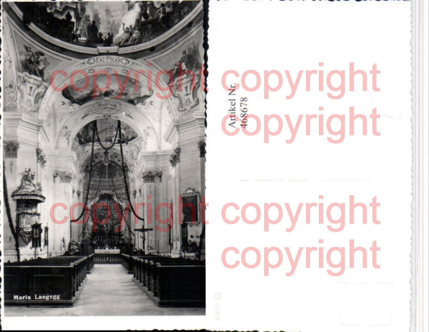 468678,Maria Langegg b. Bergern Kirche Innenansicht