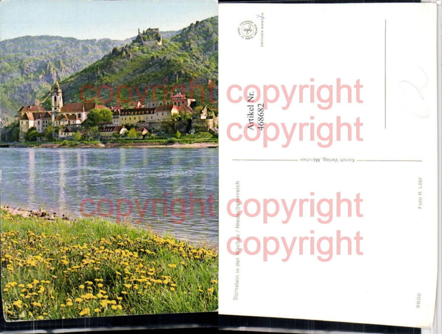 468682,Dürnstein in d. Wachau Totale m. Ruine