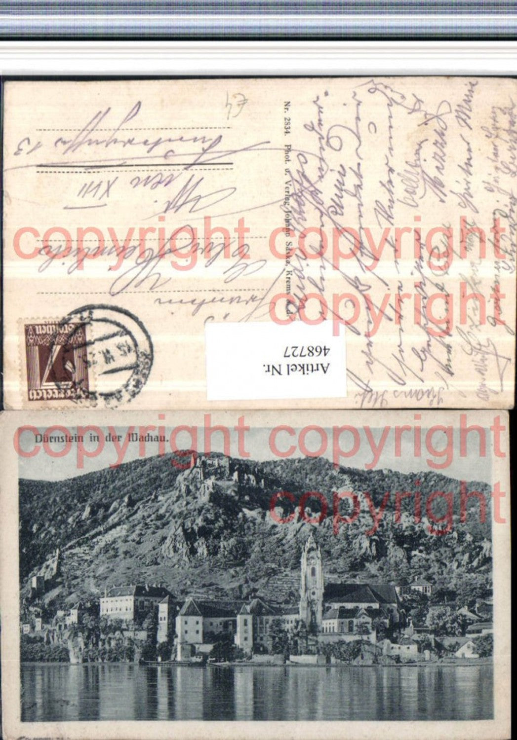 468727,Dürnstein in d. Wachau Totale m. Ruine