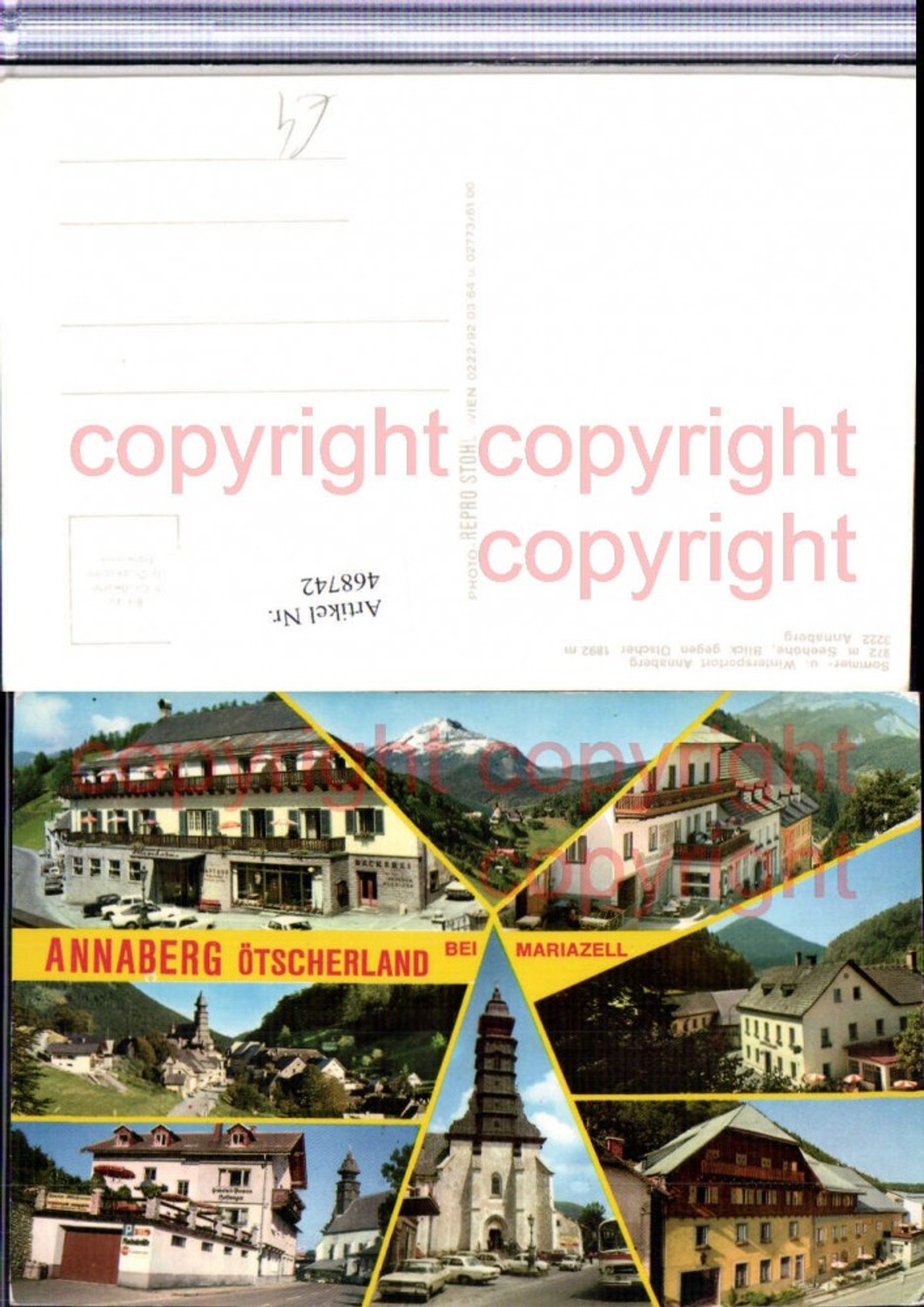 468742,Annaberg Totale Gasthof Kirche Mehrbildkarte