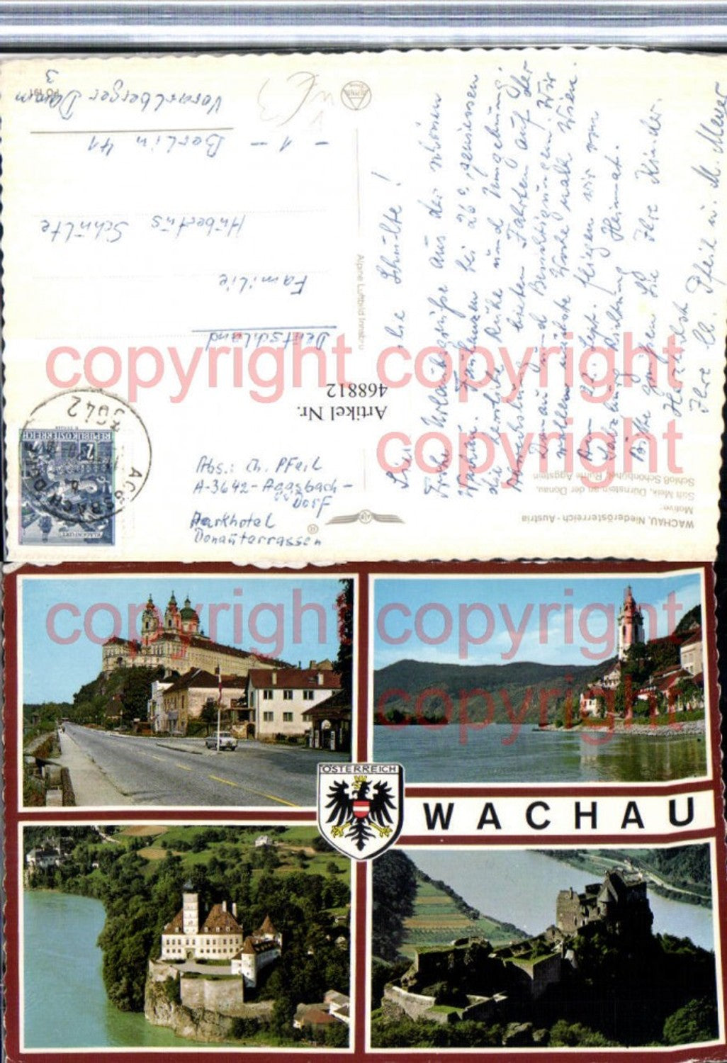 468812,Wachau Stift Melk Schönbühel Mehrbildkarte pub Alpine Luftbild 191