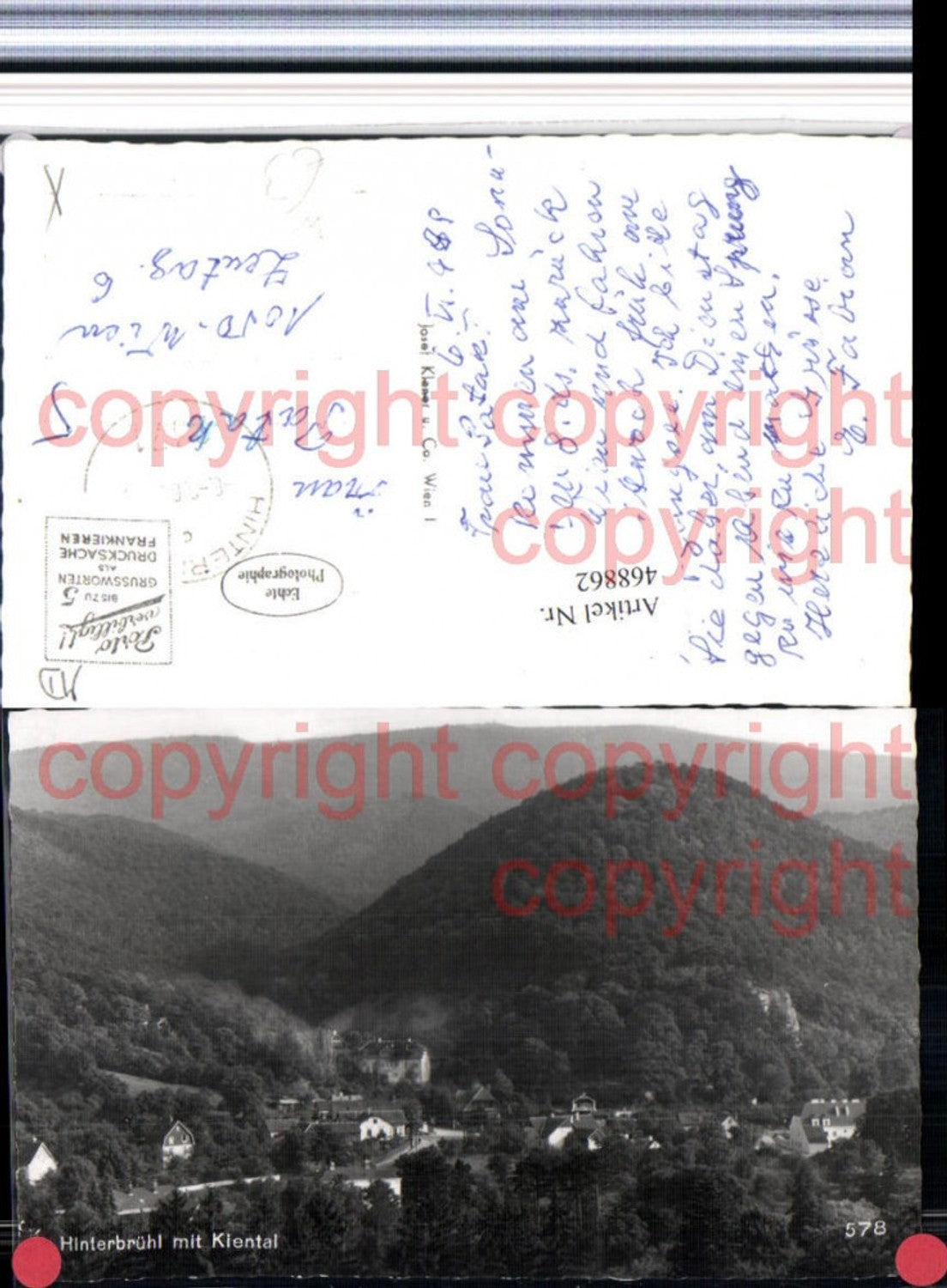 468862,Mödling Hinterbrühl m. Kiental Teilansicht